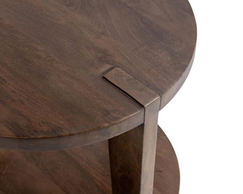 Classic Home Alenna Round End Table Tundra Brown - Image 4