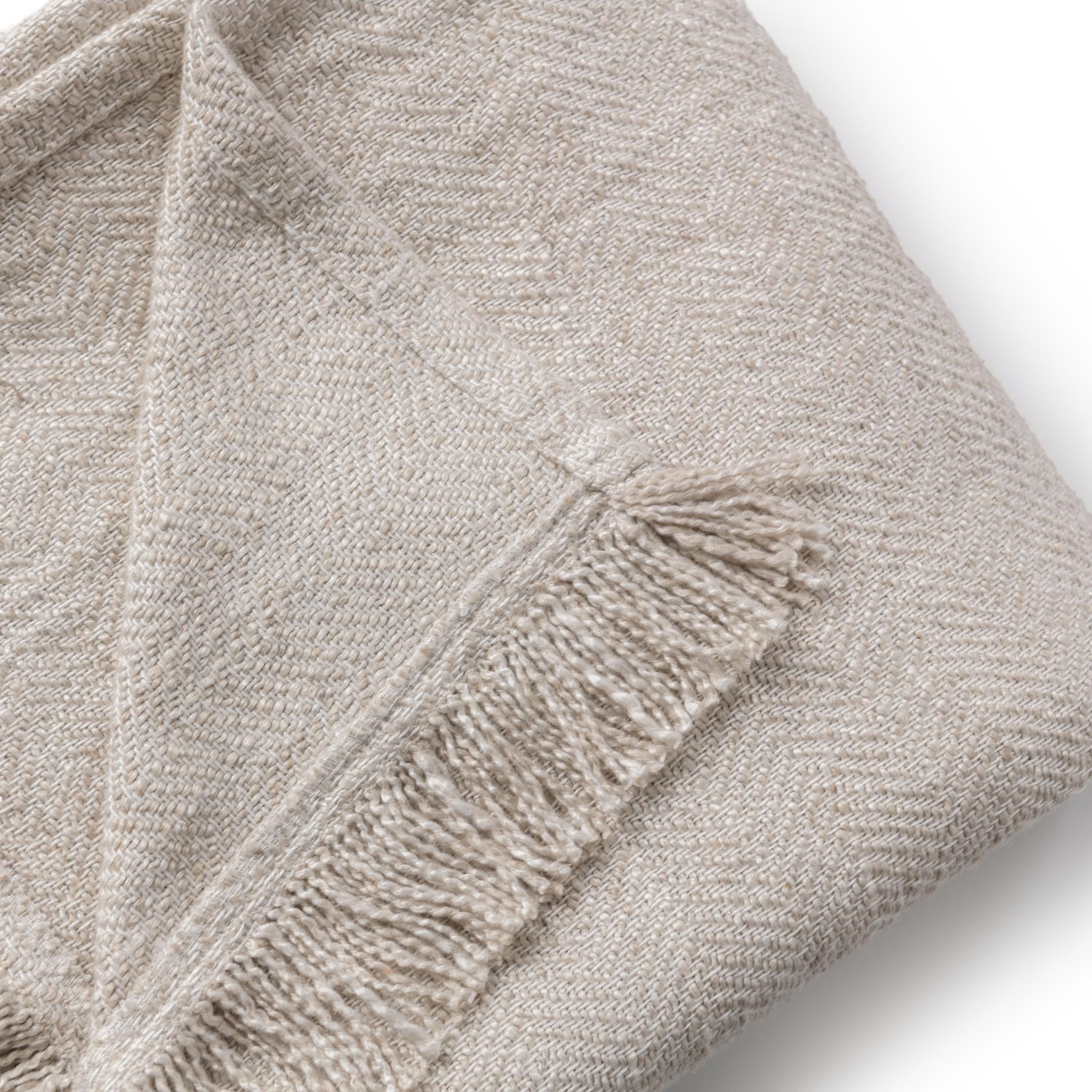 Classic Home Avani Blanket Natural - Image 7