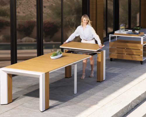 Transformer Outdoor Extendable Dining Table - 5 Panels for Outdoor Table - Image 4