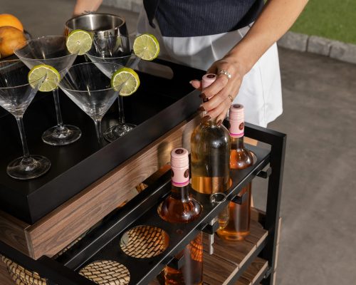 Transformer Outdoor Bar Cart - Panel Storage - Image 6