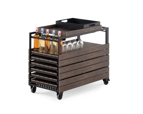 Alternative view of Transformer Outdoor Bar Cart - Panel Storage