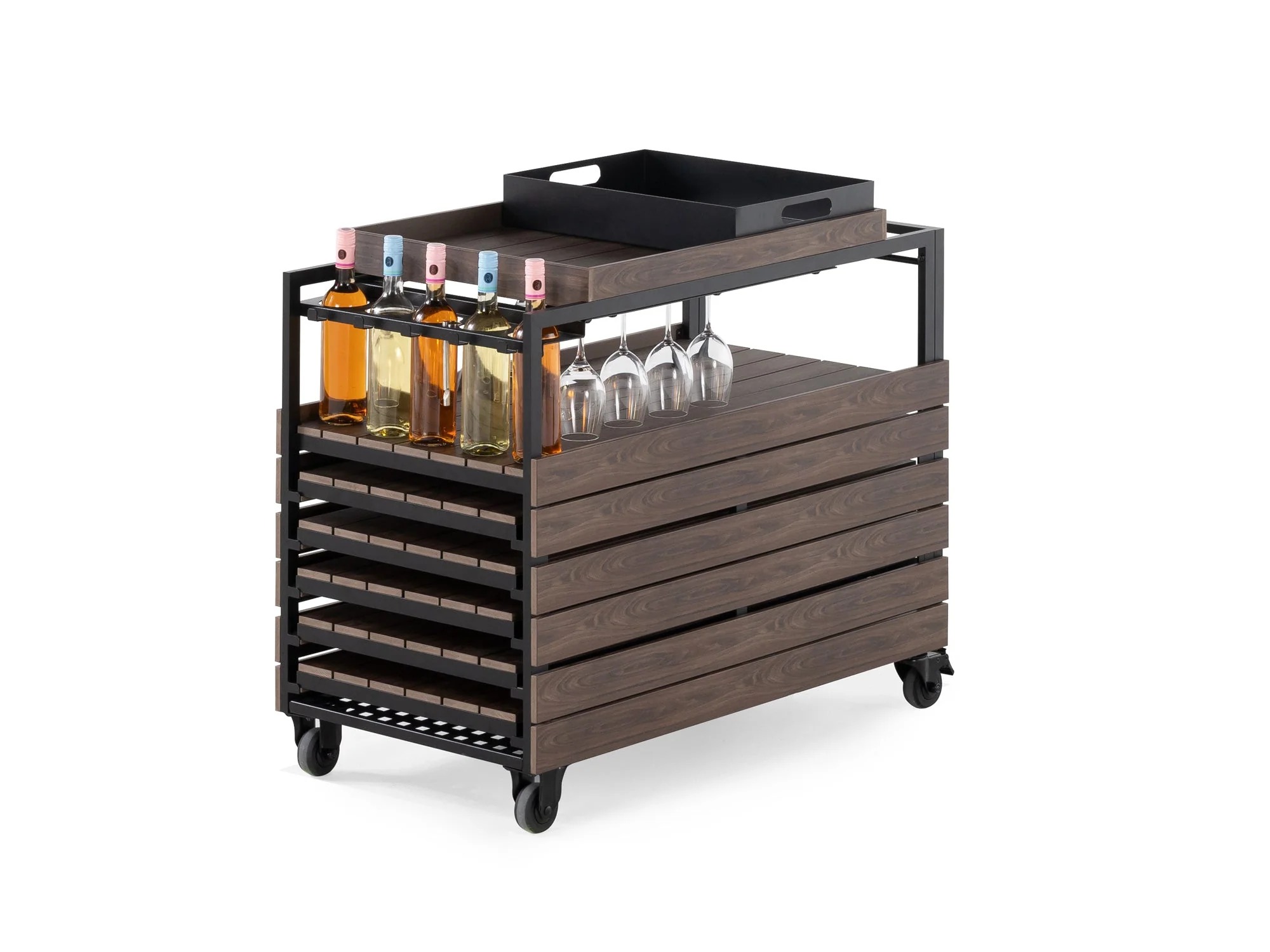 Transformer Outdoor Bar Cart - Panel Storage - Image 2