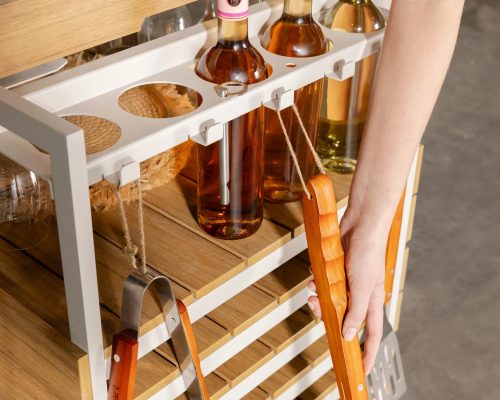 Transformer Outdoor Bar Cart - Panel Storage - Image 8