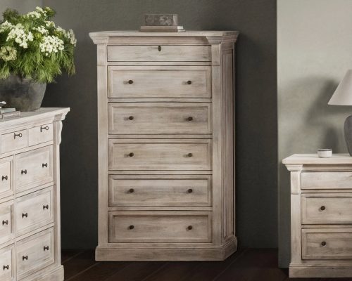 Classic Home Adelaide 6 Drawer Chest Natural Cream Wash - Image 8