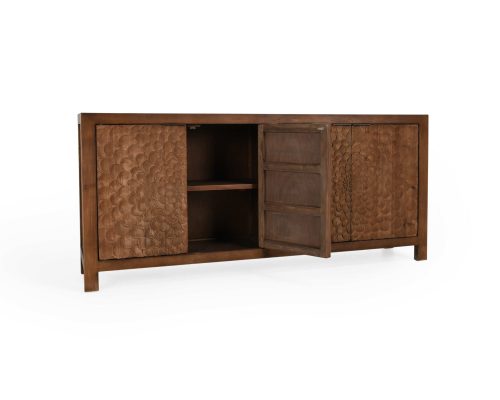 Classic Home Astrid 4-Door Sideboard Dark Brown - Image 5