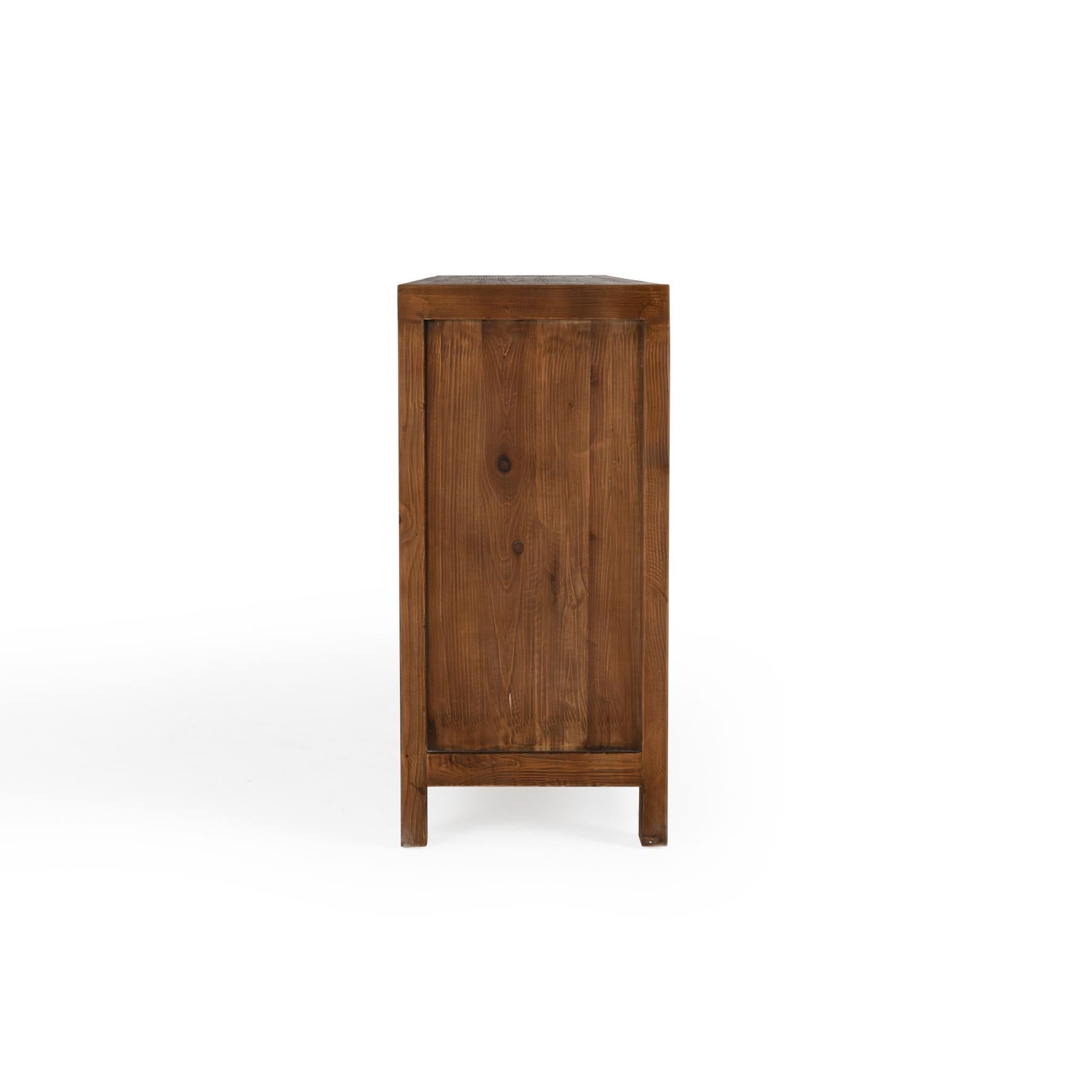 Classic Home Astrid 4-Door Sideboard Dark Brown - Image 3