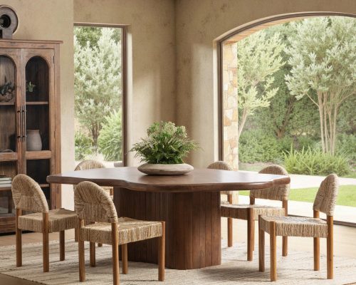 Classic Home Alvaro 94" Freeform Dining Table Chestnut - Image 5