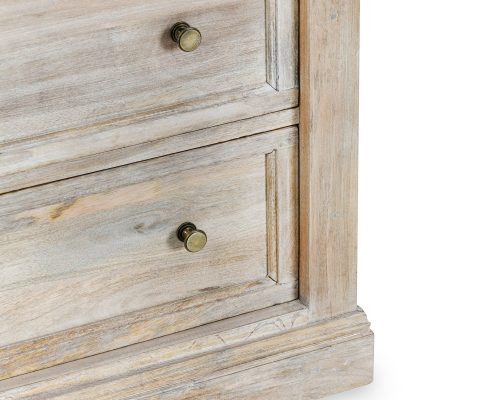 Classic Home Adelaide 6 Drawer Chest Natural Cream Wash - Image 7