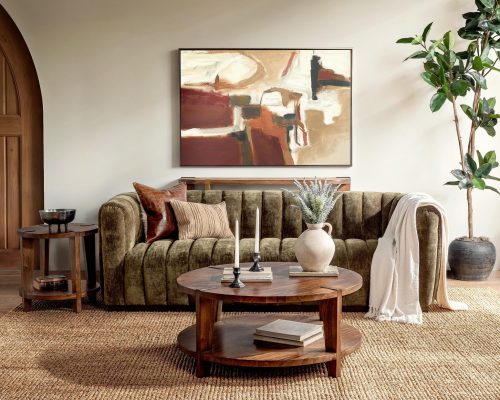 Classic Home Alenna Round Coffee Table Tundra Brown - Image 5
