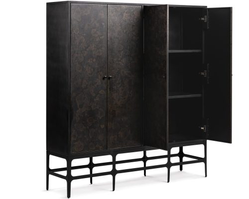 Classic Home Amilio Tall Cabinet Rust Noir - Image 3