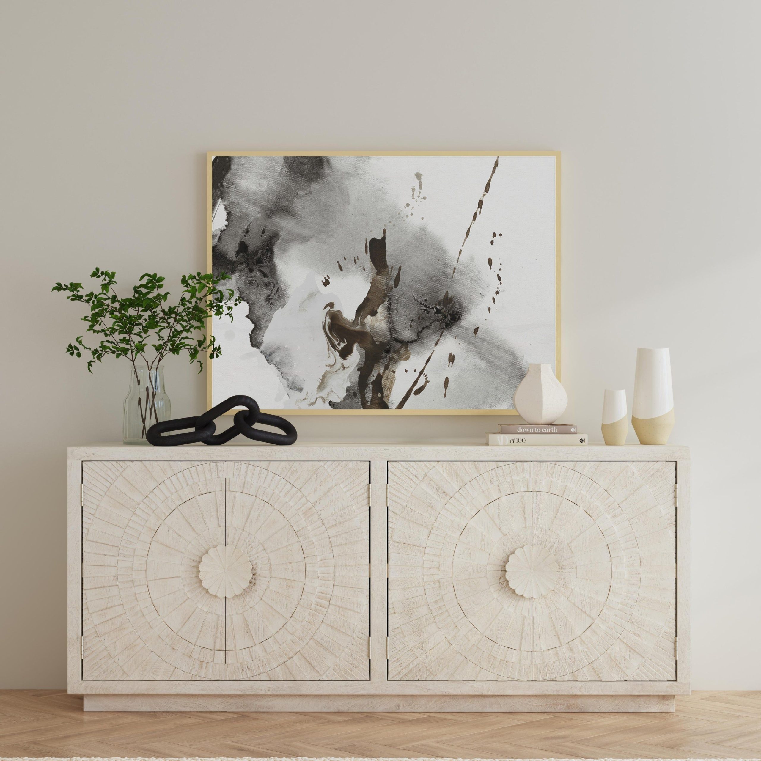 Classic Home Apollo 4 Door Cabinet Coastal White - Image 9