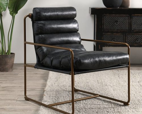 Classic Home Argo Accent Chair Jet Black - Image 5