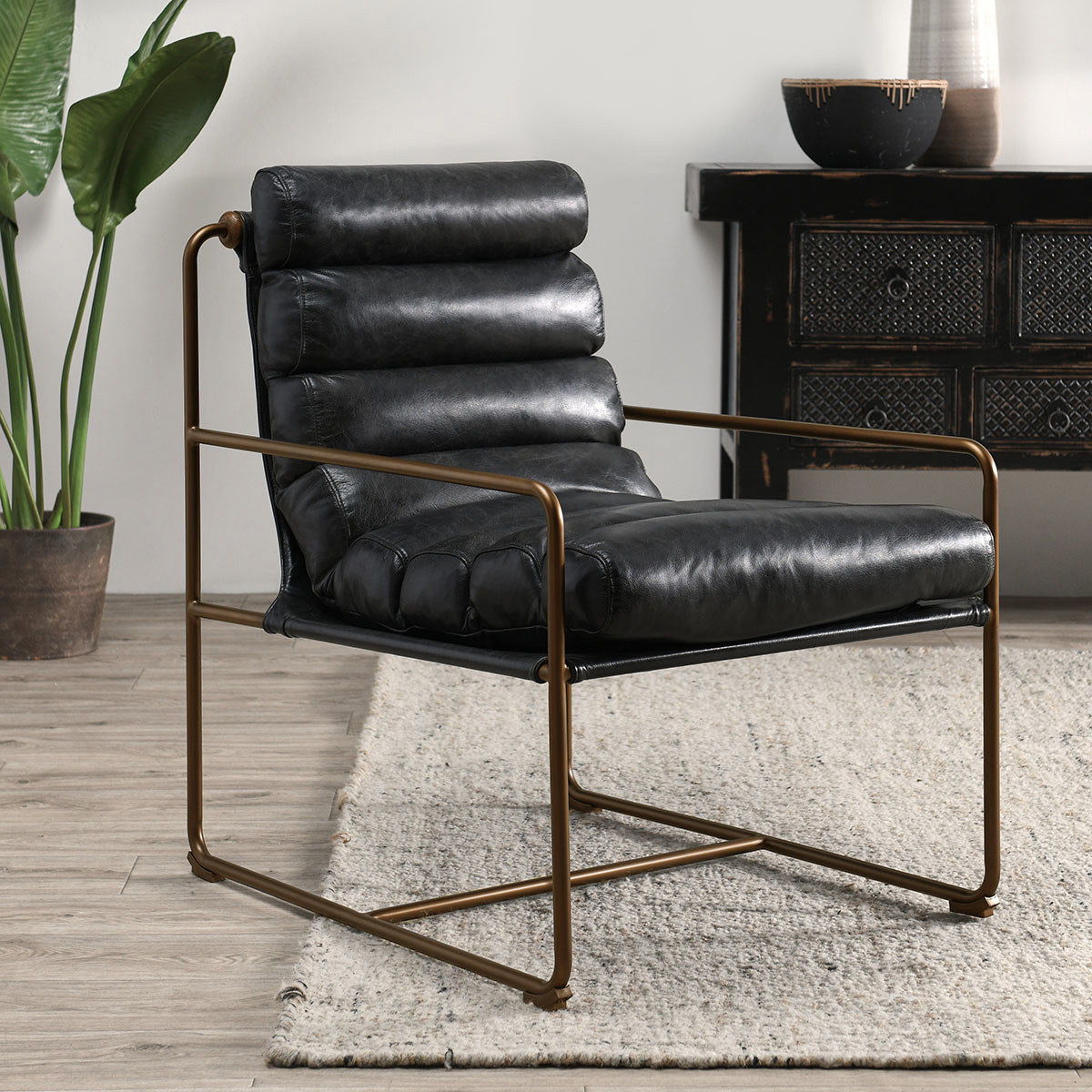 Classic Home Argo Accent Chair Jet Black - Image 5