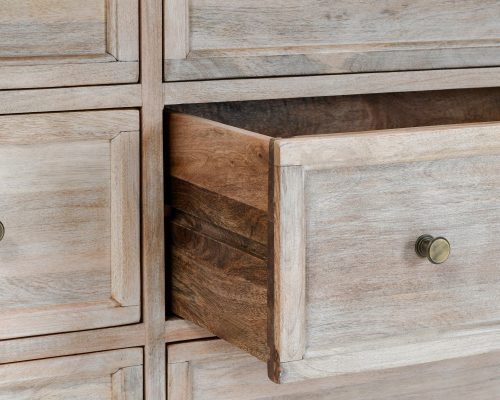 Classic Home Adelaide 9 Drawer Dresser Natural Cream Wash - Image 11