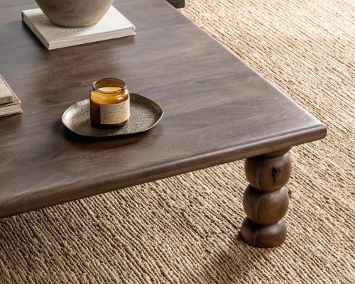Classic Home Adir Square Coffee Table Tundra Brown - Image 6