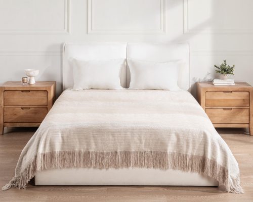 Classic Home Beryl BC Blanket - Natural / Ivory - Image 9