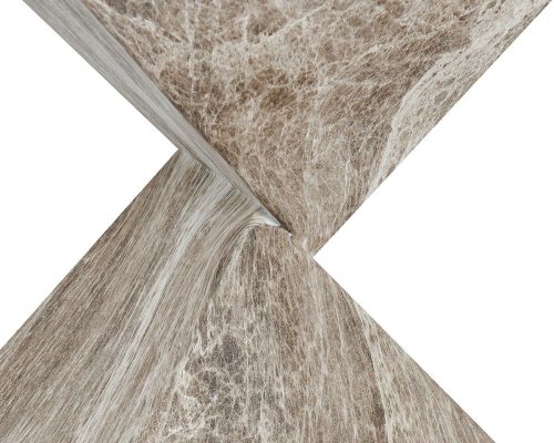Classic Home Adler Outdoor Concrete Accent Table Brown/Ivory - Image 5