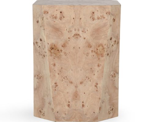 Alternative view of Classic Home Avena Burl Wood Square End Table Natural