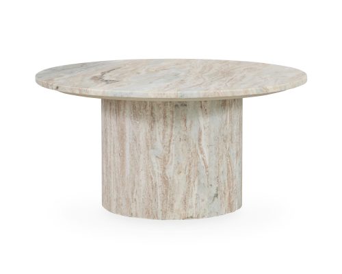 Alternative view of Classic Home Amberly Marble Round Coffee Table Rusty Gray
