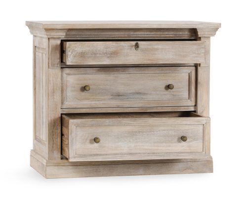 Classic Home Adelaide 3 Drawer Nightstand Natural Cream Wash - Image 4