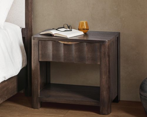 Classic Home Baylee 1 Drawer Nightstand Cocoa Brown - Image 7