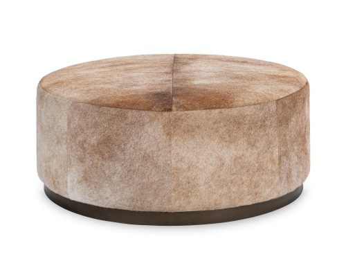 Classic Home Andre 40" Round Ottoman Canyon Dust