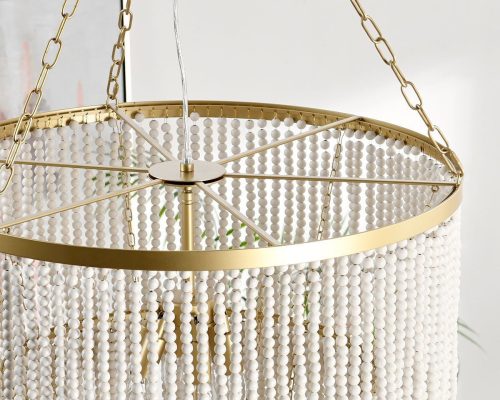Classic Home Amanda Beaded Chandelier White - Image 8
