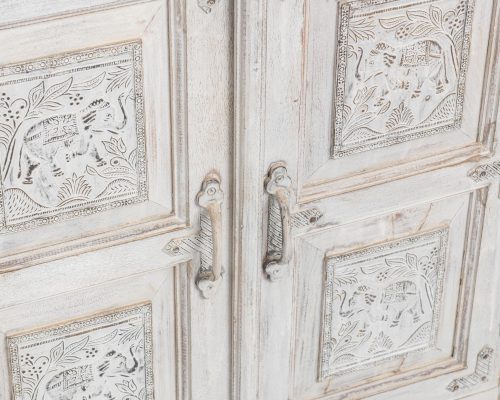 Classic Home Arish 4 Door Breakfront Cabinet Heritage Cream - Image 6