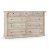 Classic Home Adelaide 9 Drawer Dresser Natural Cream Wash
