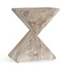 Classic Home Adler Outdoor Concrete Accent Table Brown/Ivory