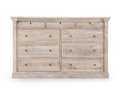 Alternative view of Classic Home Adelaide 9 Drawer Dresser Natural Cream Wash