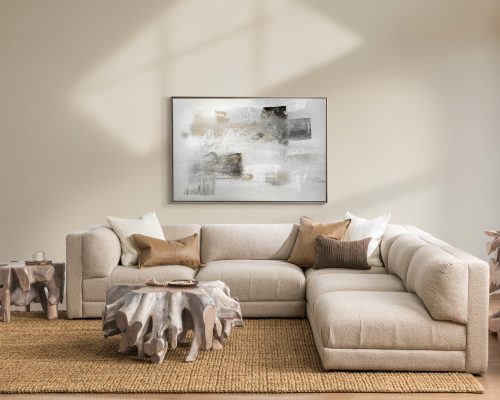 Classic Home Adalynne Upholstered 6 Piece Sectional Buttermilk - Image 10