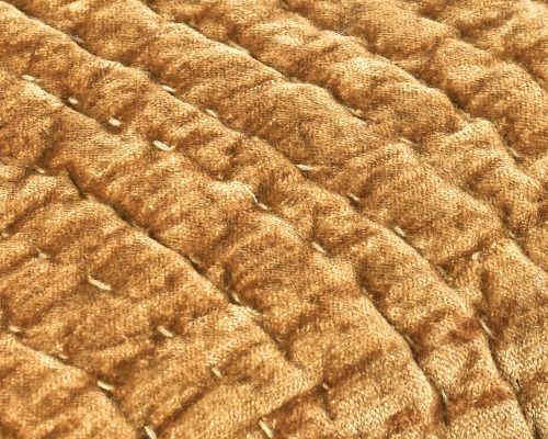 Classic Home Bari Velvet Quilt - Honey Gold - Image 8