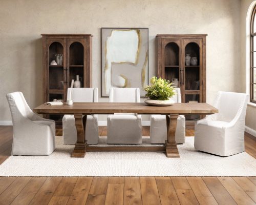 Classic Home Alexander Dining Table With Extensions Brown - Image 7