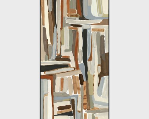 Classic Home Boho Painting Art by Buddy Whitlock - Blue / Dark Brown - Image 3