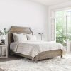 Classic Home Abram Cotton Linen 3 Piece Queen Quilt Set-Eggshell