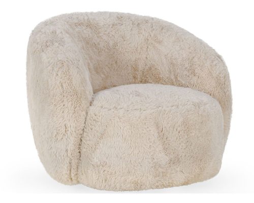 Classic Home Adley Plush Swivel Chair Sand