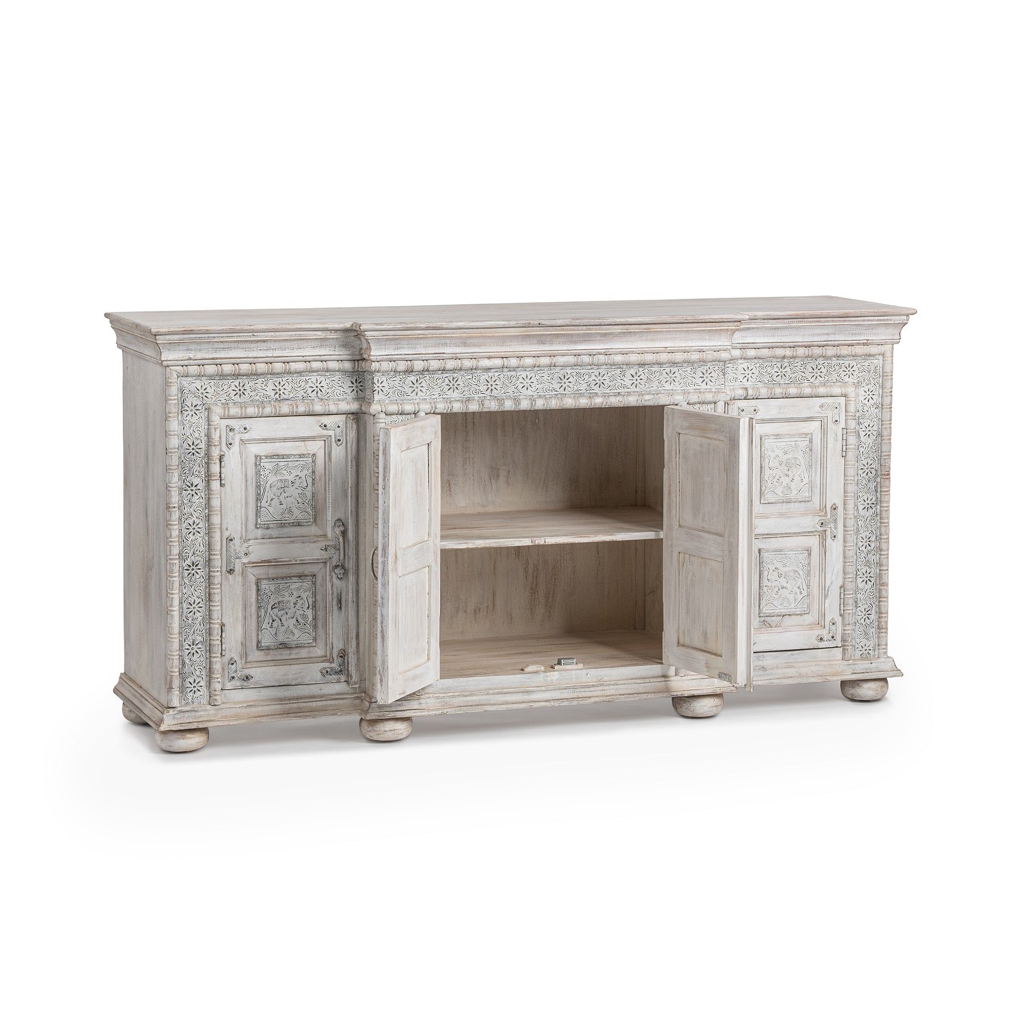 Classic Home Arish 4 Door Breakfront Cabinet Heritage Cream - Image 3