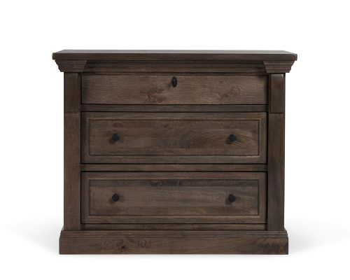 Alternative view of Classic Home Adelaide Wood 3 Drawer Nightstand Cocoa Brown