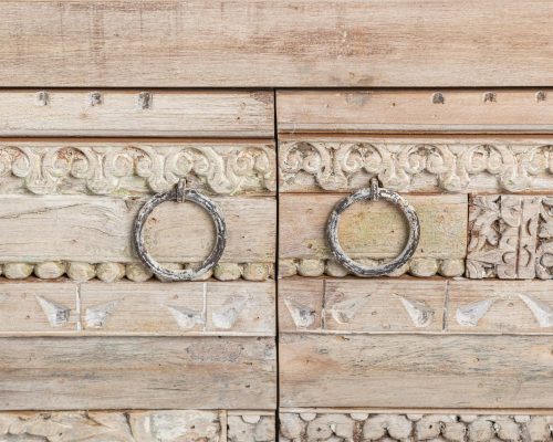 Classic Home Alta 4 Door Carved Panel Cabinet Butterwood Blend - Image 5