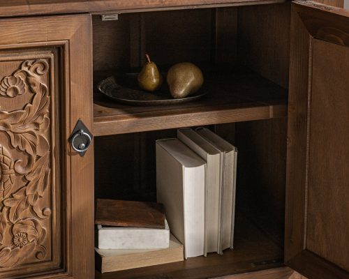 Classic Home Amita 3 Drawer 4 Door Cabinet Brown - Image 10