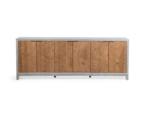 Alternative view of Classic Home Ambrose 6 Door Cabinet Soft Coastal