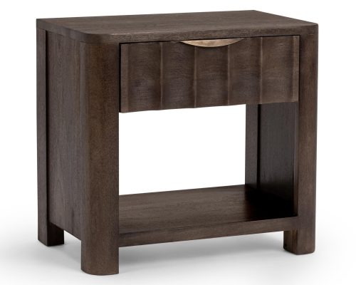 Alternative view of Classic Home Baylee 1 Drawer Nightstand Cocoa Brown