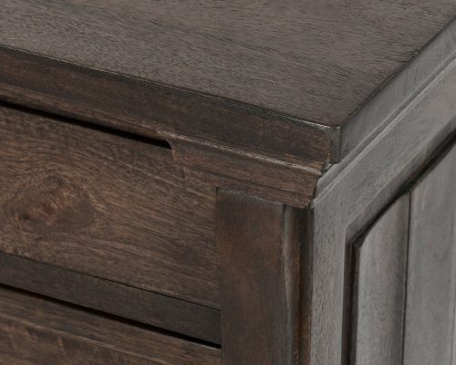 Classic Home Adelaide Wood 3 Drawer Nightstand Cocoa Brown - Image 6