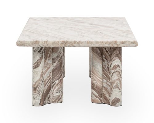 Classic Home Bowman Marble Rectangular Coffee Table Rusty Gray - Image 3