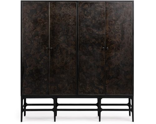 Alternative view of Classic Home Amilio Tall Cabinet Rust Noir
