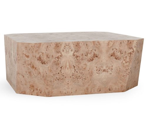 Classic Home Avena Burl Wood Square Coffee Table Natural