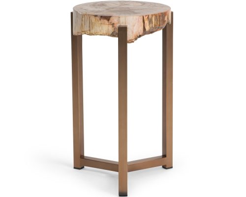 Classic Home Alliza Round Accent Table Sepia Vein