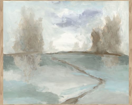 Classic Home Blue Forest 48" x 72" Painting By Buddy Whitlock Blue