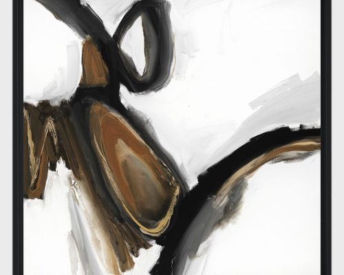 Classic Home Black Smoke 48" x 48" Painting Art by Buddy Whitlock - Black / White